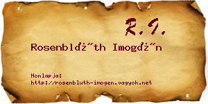 Rosenblüth Imogén névjegykártya